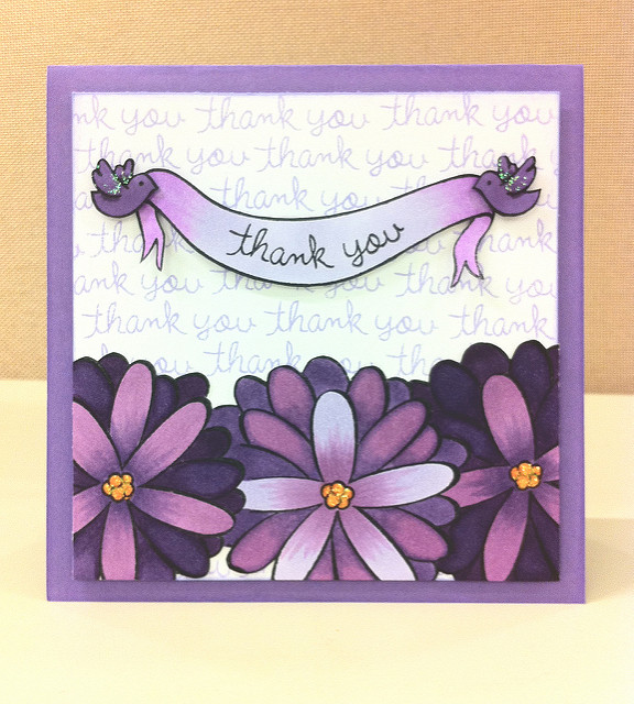 Thank you Card- Bannerific, Judy Blooms, sophie's sentiments