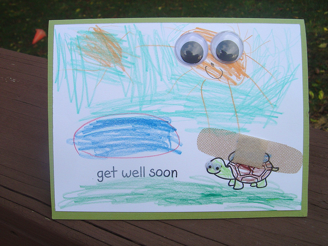 Alex's (age 6) get well card