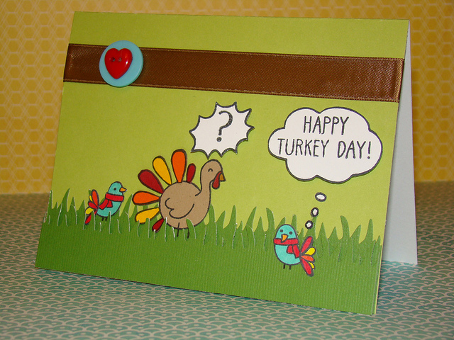 happy turkey day card - ls