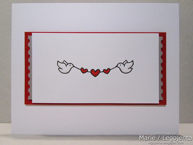 Dove with Heart Banner Card