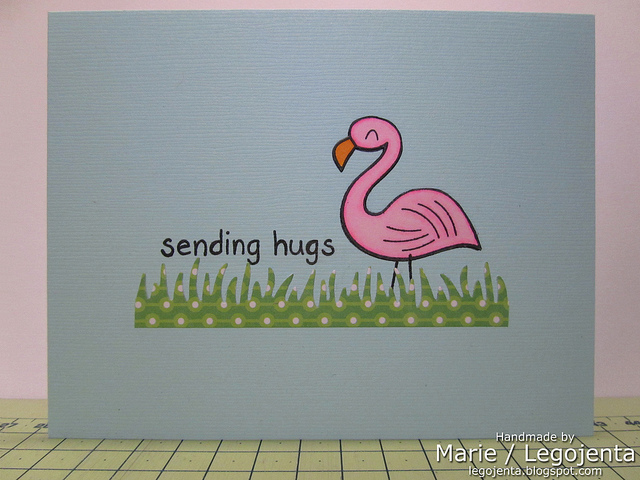 Flamingo Hugs Card