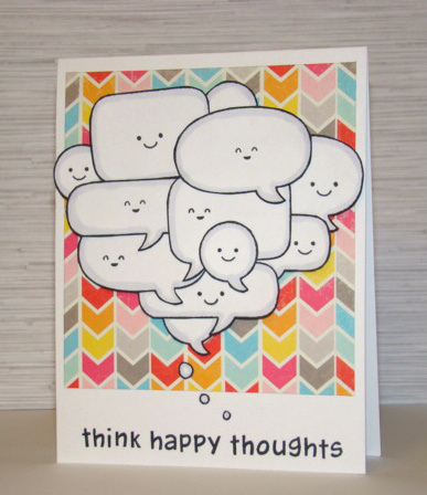 think happy thoughts card - ls
