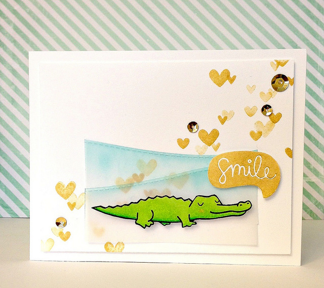 smile (crocodile) card - ls