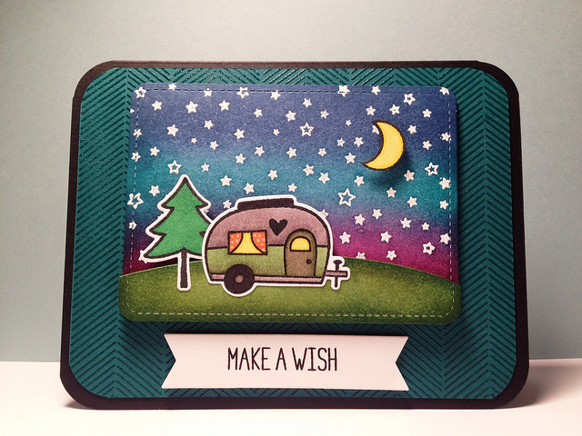 Lawn Fawn "Make A Wish" Happy Trails Card
