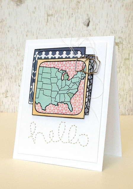 hello (us map picture) card - ls2