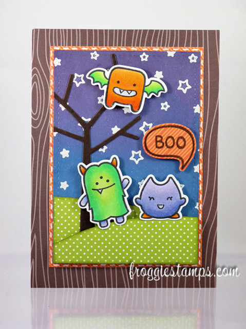 A Little Boo Card - Copics