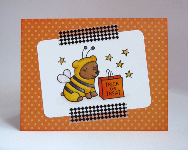 Bumblebee Costume Halloween Card