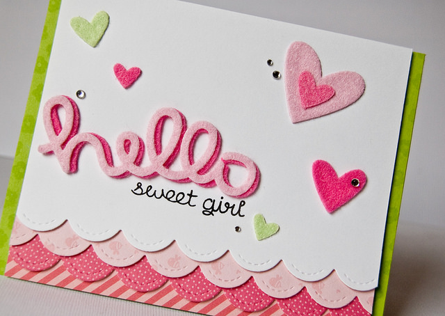 Hello sweet girl card