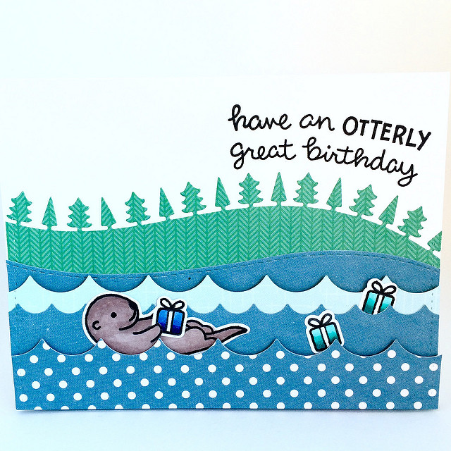 Otter Birthday! #birthdaycard #lawnfawn