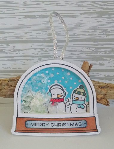 Snow Globe Tag with Lawn Fawn