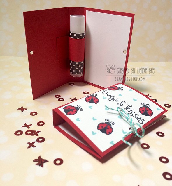 Valentines Chapstick Holder Bugs & Kisses