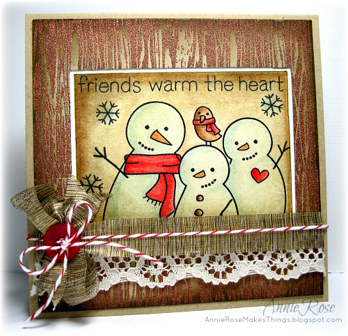 Friends Warm The Heart - card with stamps from Lawn Fawn