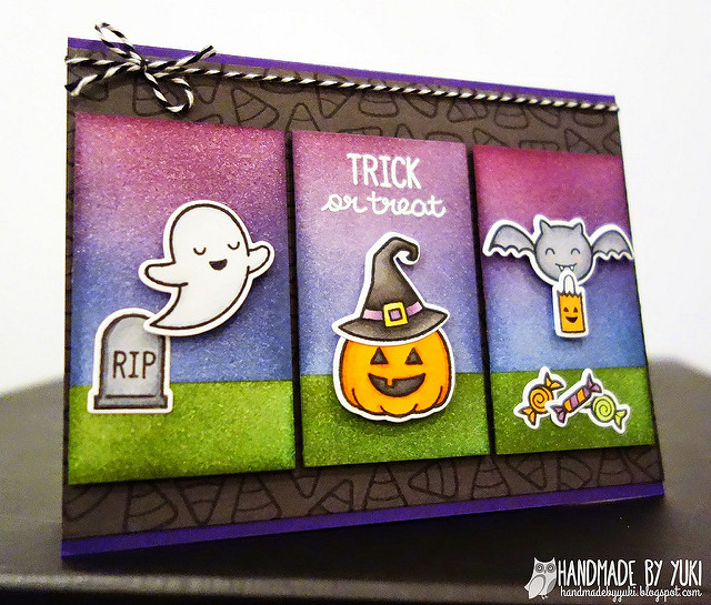 "Trick or Treat" Card featuring Lawn Fawn