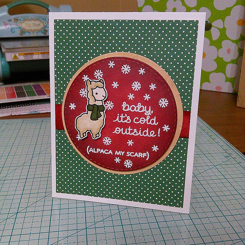 The first of many alpaca cards! :):) #lawnfawn #simonsaysstamp #distressinks #cardmaking #copics #lynneascards