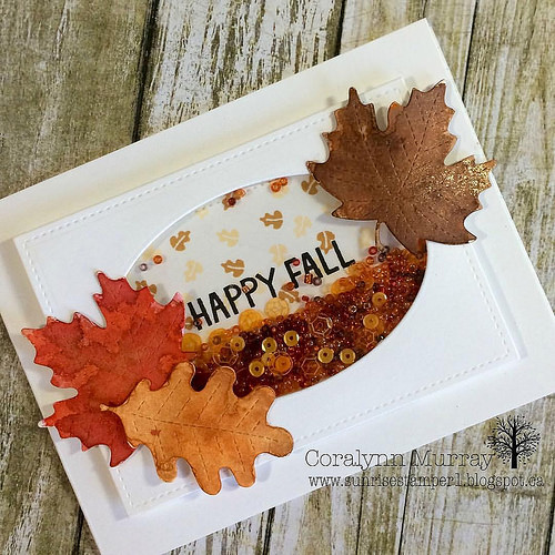 Happy Sunday!! I have a fall shaker card for you up on my blog today featuring the awesome Lawn Fawn stitched leaves. #linkinprofile @lawnfawn @butterflyreflectionsink @simonsaysstamp @prettypinkposh #lawnfawn #butterflyreflectionsink #simonsaysstamp #pr