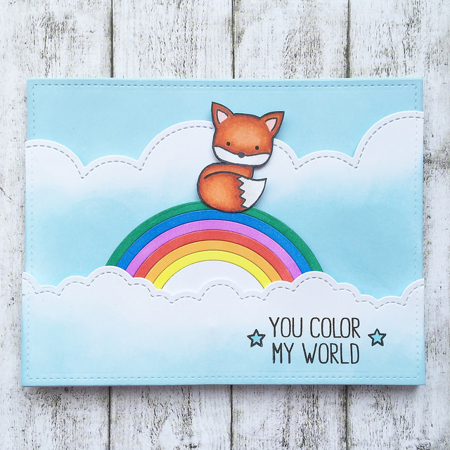 Interactive card with the cutest fox ever!!