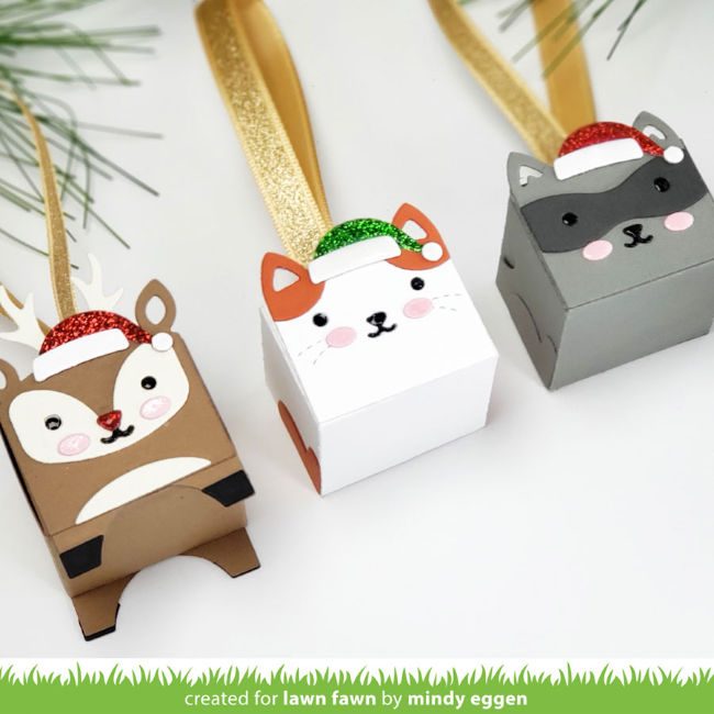 Lawn Fawn Tiny Gift Box Holiday Hats Add-On  ̹ ˻