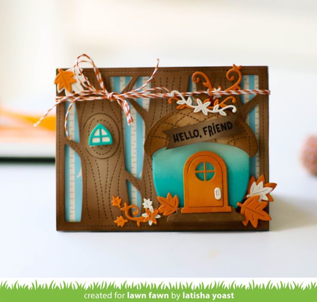 Lawn Fawn Intro: Acorn House, Tiny Gift Box Hedgehog Add-On - Lawn Fawn
