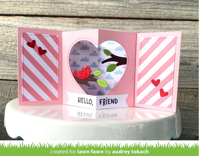 Lawn Fawn Intro: Center Picture Window Card Heart Add-On and I Like You (a  Lotl) - Lawn Fawn