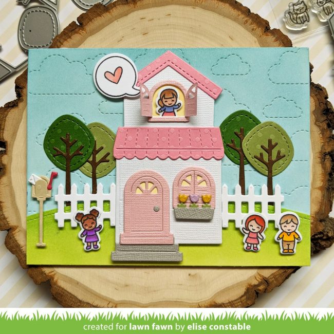 Lawn Fawn Intro: Build-A-House Spring Add-On and Tiny Gift Box Frog Add-On  - Lawn Fawn