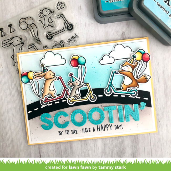 Lawn Fawn Intro: Scootin' By, Slimline Road Border, Slimline Simple Road  Border, Slimline Grassy Hillside Stencils, Slimline Simple Grassy Hillside  Stencils - Lawn Fawn