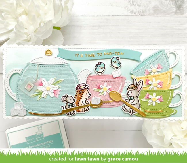 Lawn Fawn Intro: Stitched Teapot and Stitched Teacup - Lawn Fawn