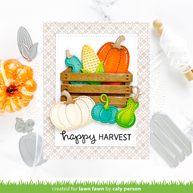 Lawn Fawn Intro: Stitched Pumpkins, Stitched Gourds and Harvest