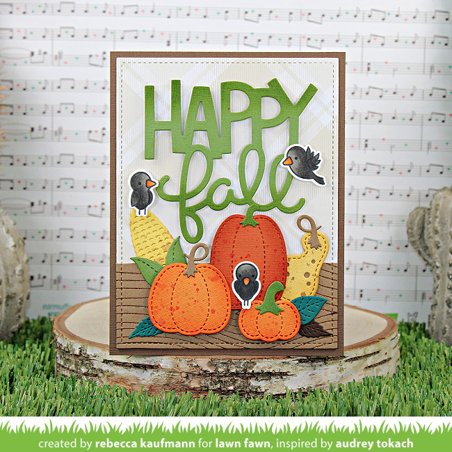 Gingham Pumpkins and Fall Leaves Kitchen Countertop Drying Mat - Mary B  Decorative Art