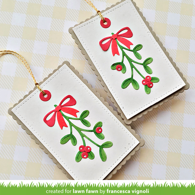 Christmas Gift Tag w/ Mistletoe