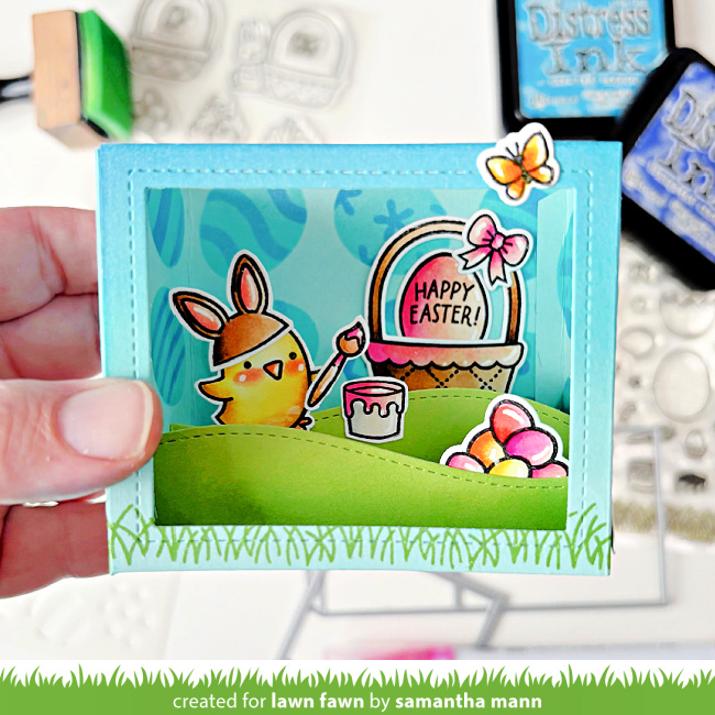 Lawn Fawn Video {3.22.25} Samantha's Easter Shadow Box Card - Lawn Fawn