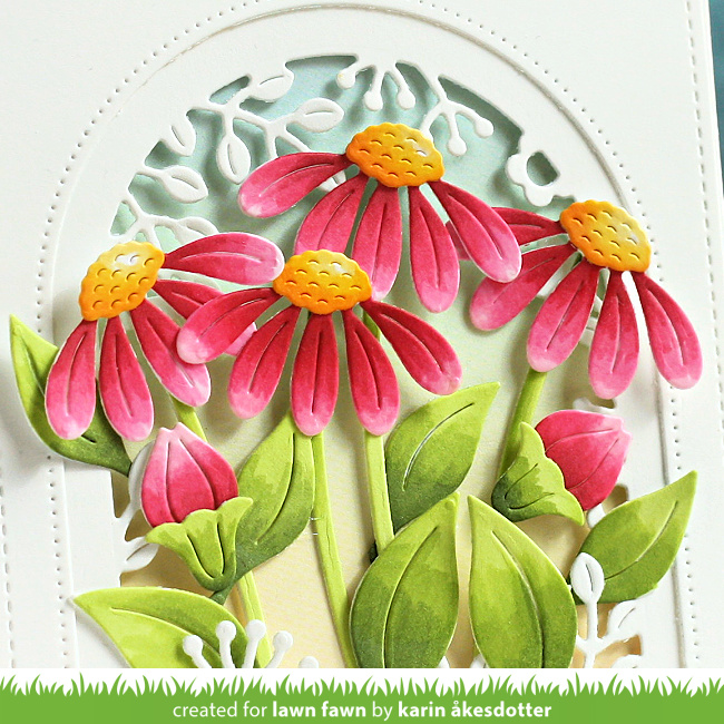 Karin's Beautiful Big Blossom Flowers Card - Lawn Fawn